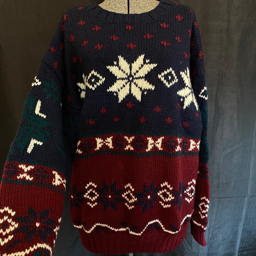 Vintage chunky wool heavy knit sweater
